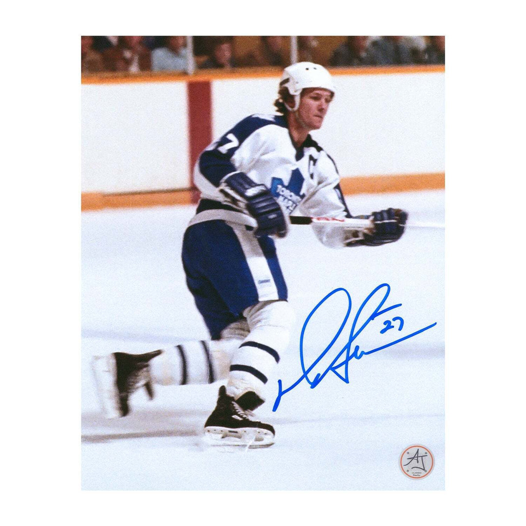 Darryl Sittler Autographed Toronto Maple Leafs Home Ice 8x10 Photo Image 1