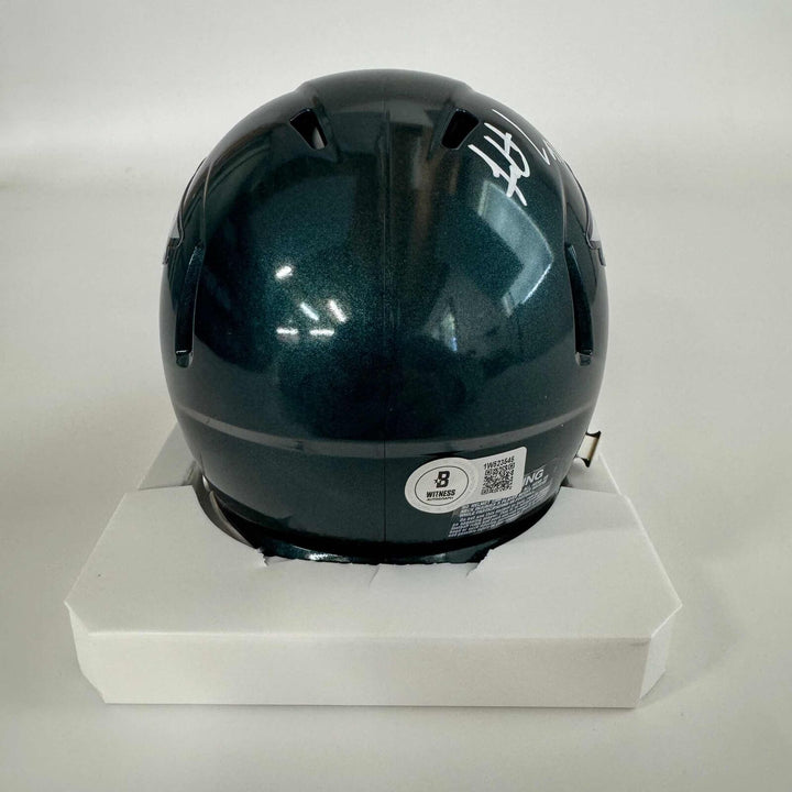 Autographed/Signed Fletcher Cox Philadelphia Eagles Mini Football Helmet COA Image 4