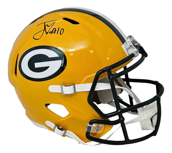 Jordan Love Signed Green Bay Packers Full Size Speed Replica Helmet BAS ITP Image 1