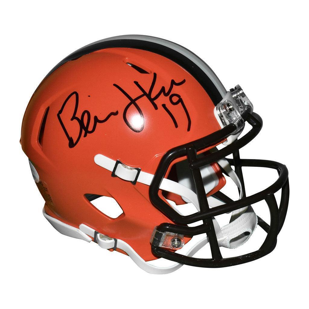 Bernie Kosar Signed Cleveland Browns Speed Mini Replica Orange Football Helmet ( Image 1