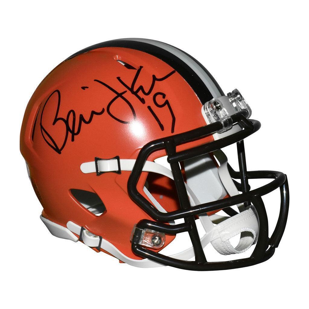 Bernie Kosar Signed Cleveland Browns Speed Mini Replica Orange Football Helmet ( Image 3