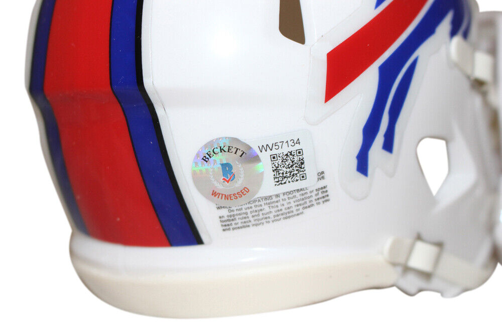 Stefon Diggs Autographed/Signed Buffalo Bills Speed Mini Helmet Beckett 37039 Image 3