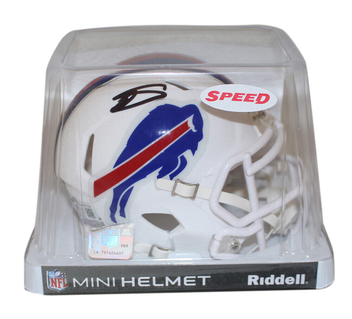 Stefon Diggs Autographed/Signed Buffalo Bills Speed Mini Helmet Beckett 37039 Image 4