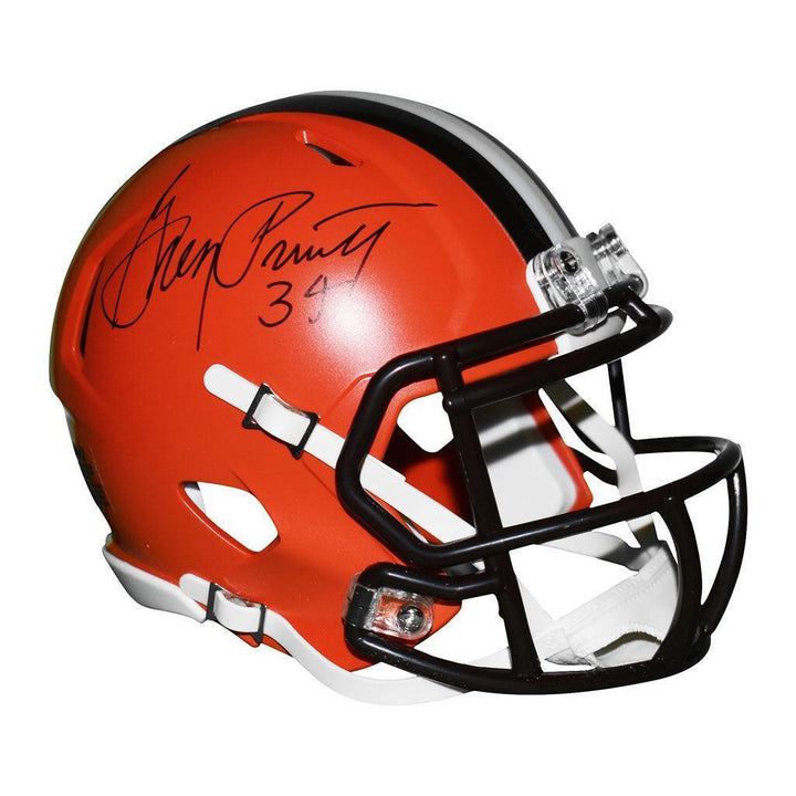 Greg Pruitt Signed Cleveland Browns Speed Mini Replica Football Helmet (JSA) Image 1