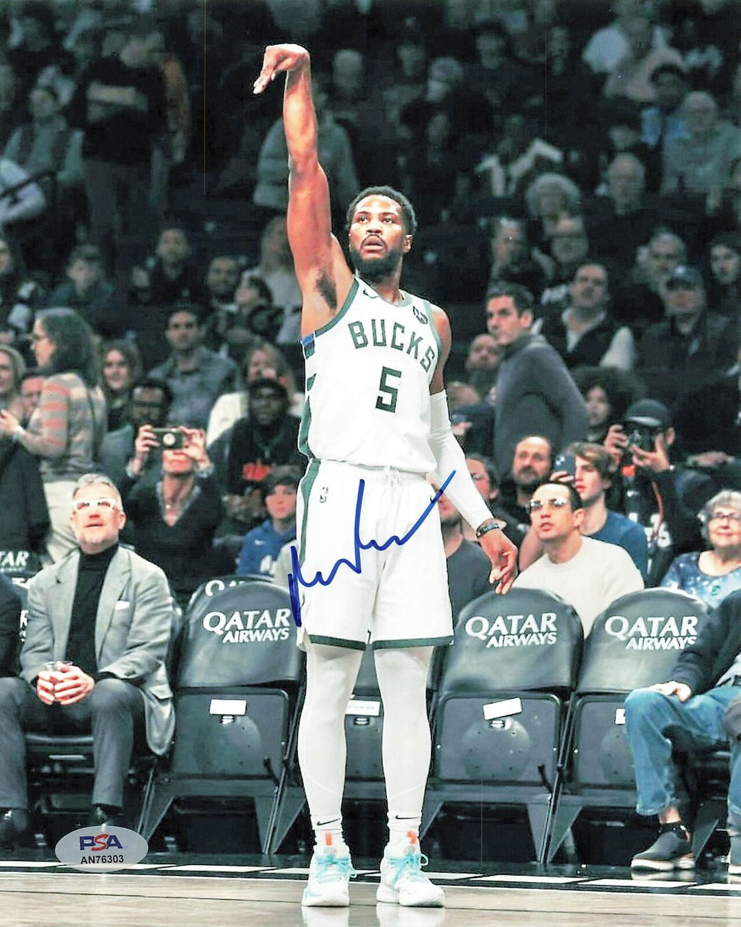 Malik Beasley signed 8x10 photo PSA/DNA Milwaukee Bucks Autographed Image 1