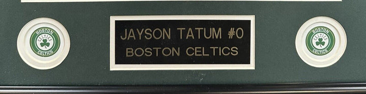 Jayson Tatum Celtics Signed 11x14 Photo Framed Dunking On Lebron Auto Fanatics Image 6