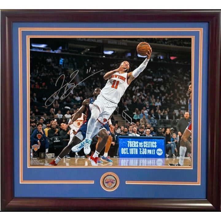 Jalen Brunson Signed 16x20 Framed Photo NY Knicks Mint Autograph Fanatics COA Image 1