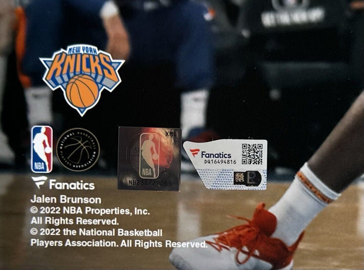 Jalen Brunson Signed 16x20 Framed Photo NY Knicks Mint Autograph Fanatics COA Image 4
