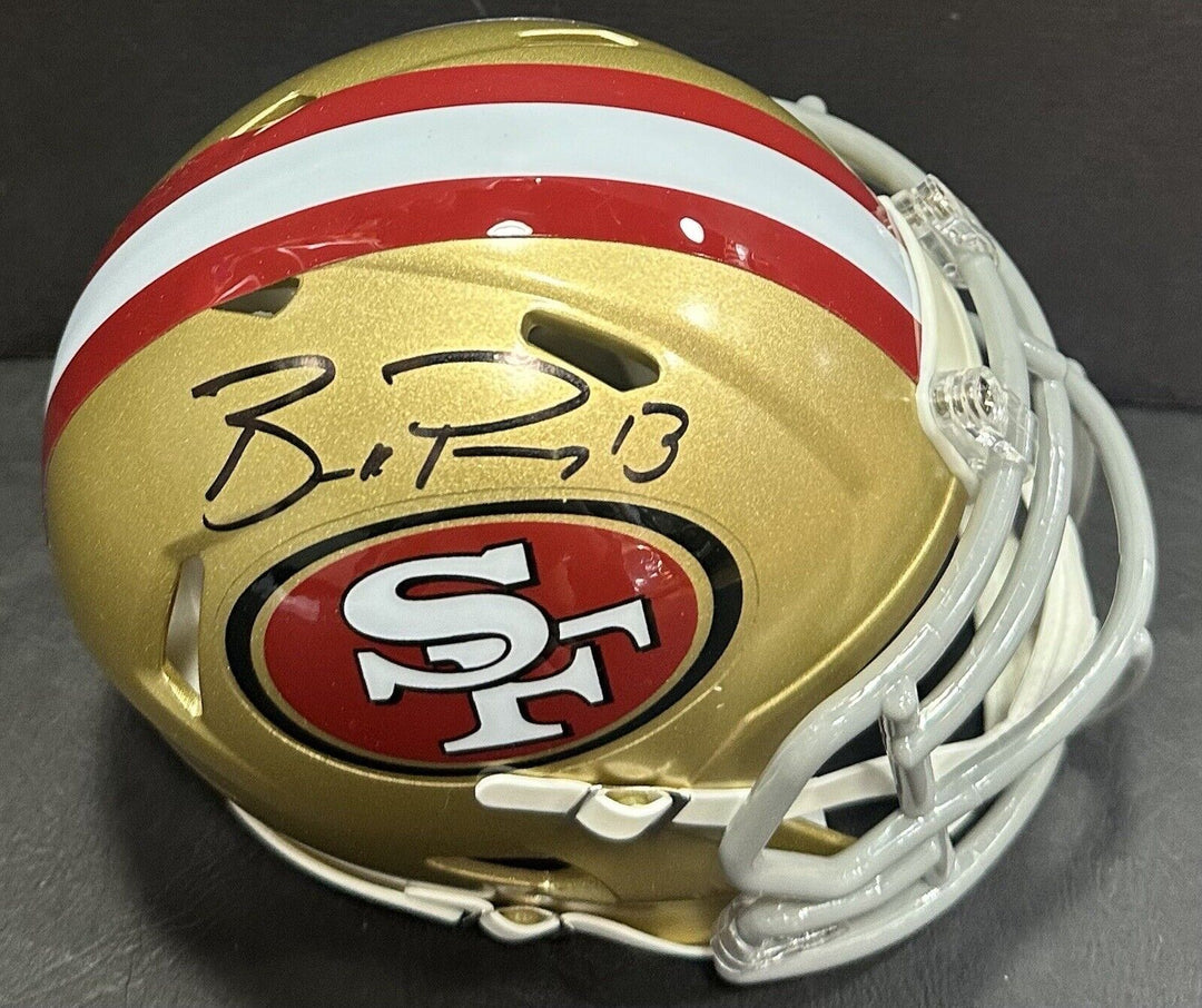 Brock Purdy Signed Riddell Speed Mini Helmet 49ers Autograph Fanatics COA Image 1