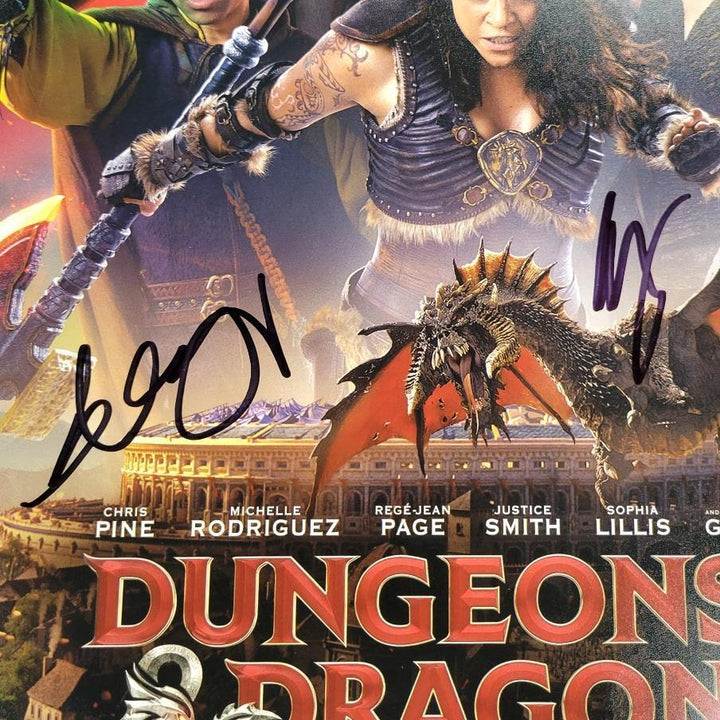 Michelle Rodriguez & Daisy Head signed Dungeons Dragons 11x17 photo (A)  BAS Image 2