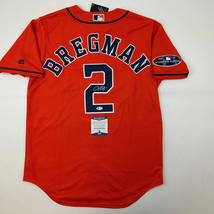 Autographed/Signed Alex Bregman Houston Astros Authentic Orange Jersey BAS COA Image 1