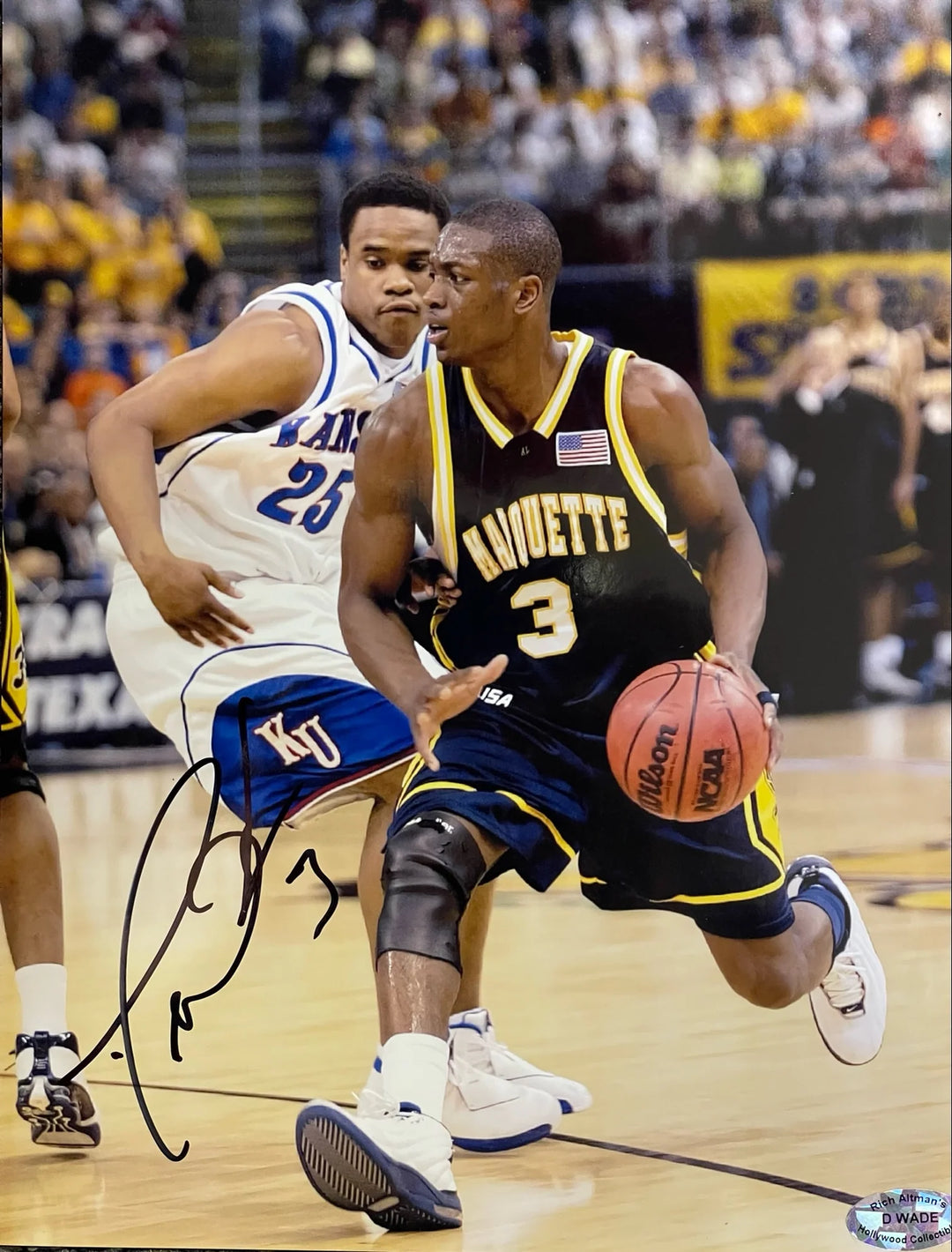 Dwyane Wade Autographed Marquette 8x10 Basketball Photo Image 1