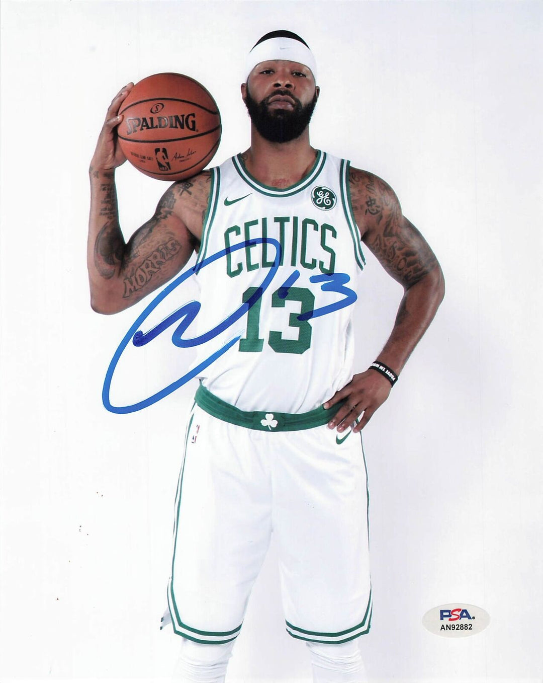 MARCUS MORRIS signed 8x10 photo PSA/DNA Boston Celtics Autographed Image 1