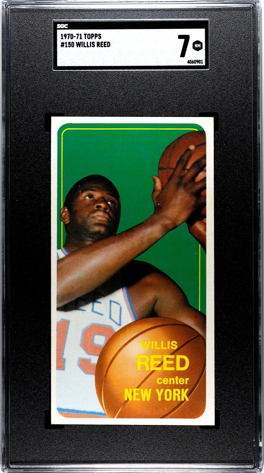 Willis Reed 1970-71 Topps Card #150- SGC Graded 7 NM (New York Knicks) Image 1