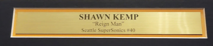 SEATTLE SUPERSONICS SHAWN KEMP AUTOGRAPHED FRAMED WHITE JERSEY MCS HOLO 206942 Image 5