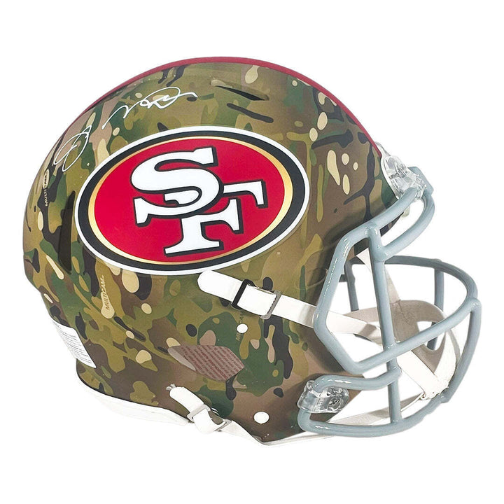 Joe Montana Signed San Francisco 49ers Camo Authentic Speed Full-Size Football H Image 1