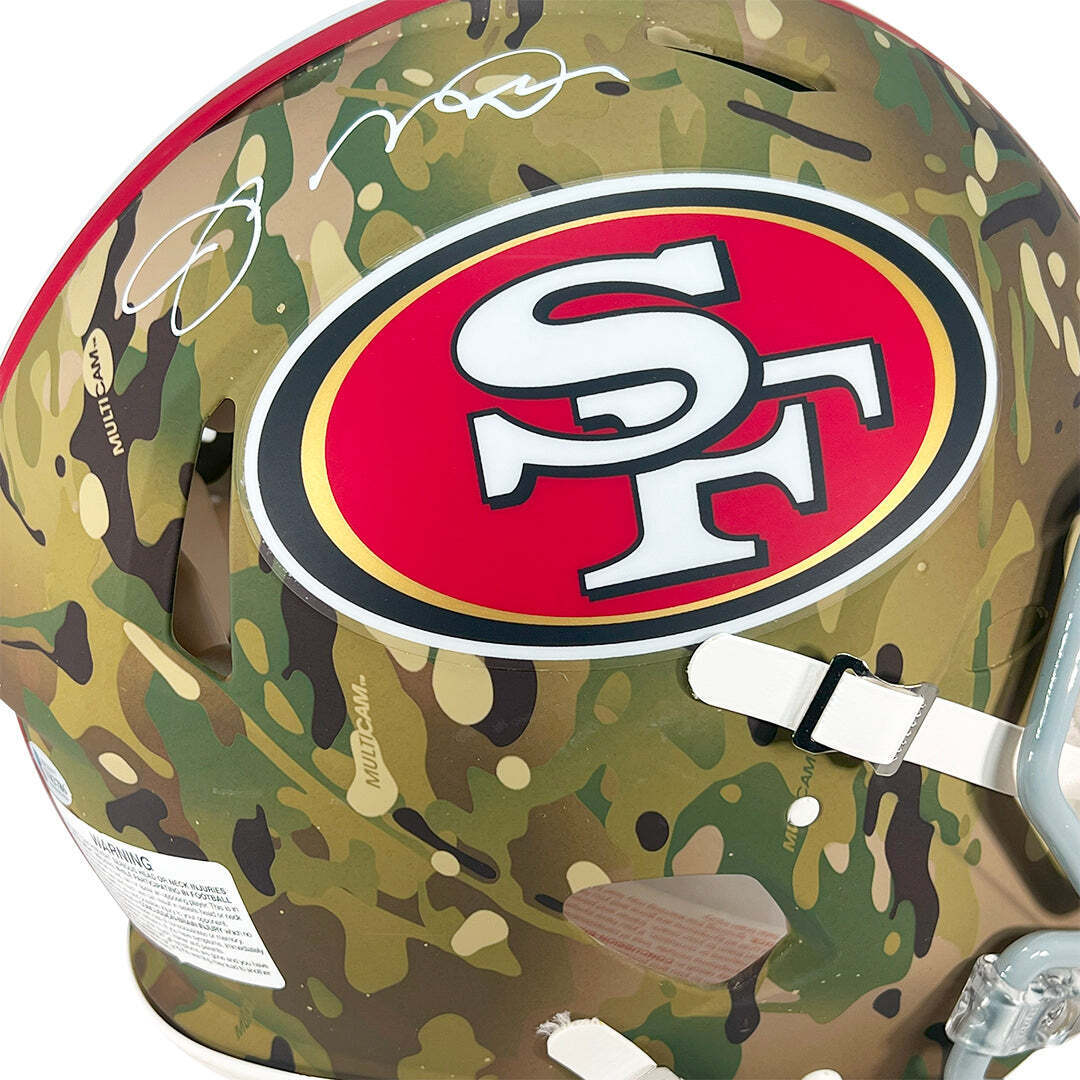 Joe Montana Signed San Francisco 49ers Camo Authentic Speed Full-Size Football H Image 2