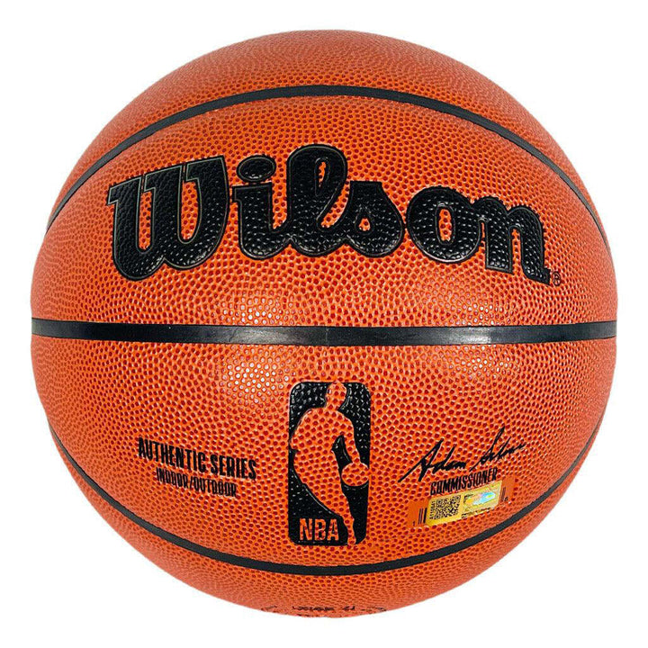 Dennis Rodman Signed Wilson Authentic Series NBA Basketball Silver Ink (Beckett) Image 2