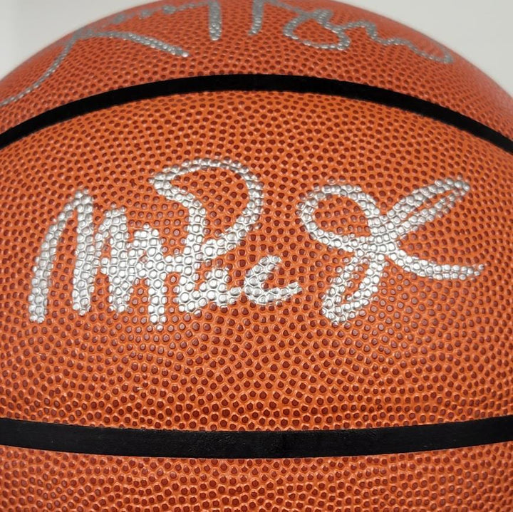 Magic Johnson & Larry Bird signed Replica Wilson Game Basketball (B) Beckett BAS Image 3