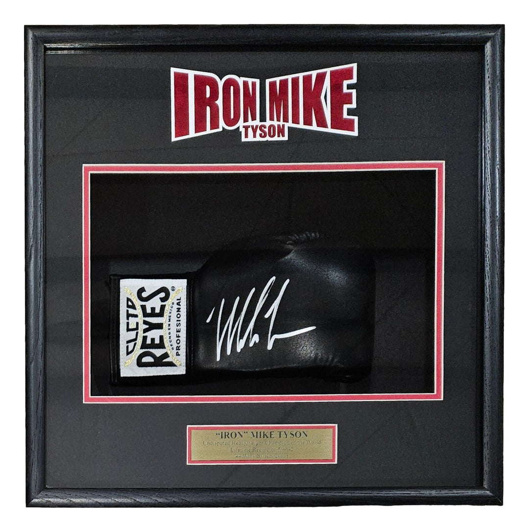 Mike Tyson Signed Black Right Hand Cleto Reyes Boxing Glove Shadowbox JSA ITP Image 1