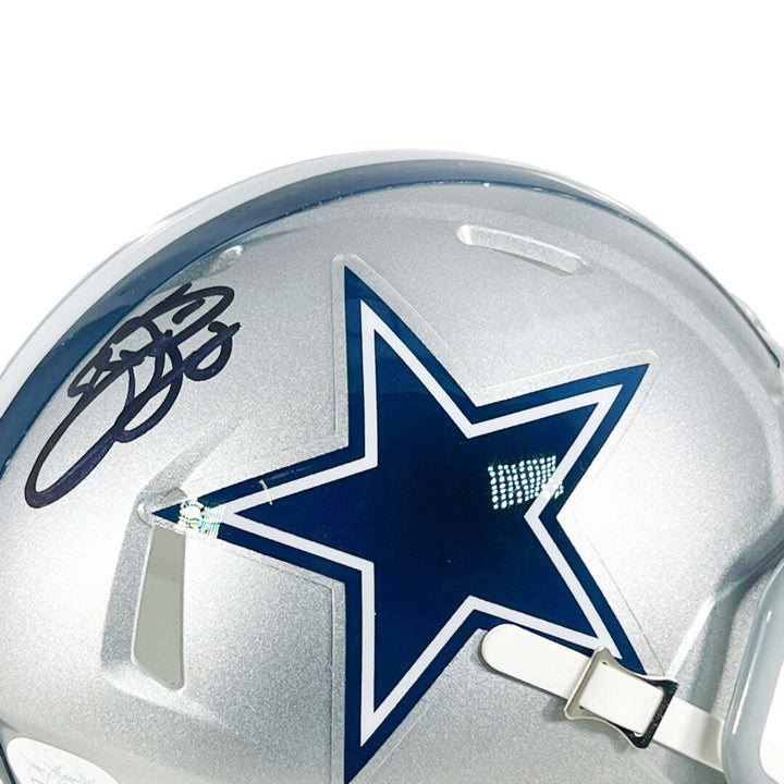 Emmitt Smith Signed Dallas Cowboys Speed Mini Football Helmet (JSA) Image 2