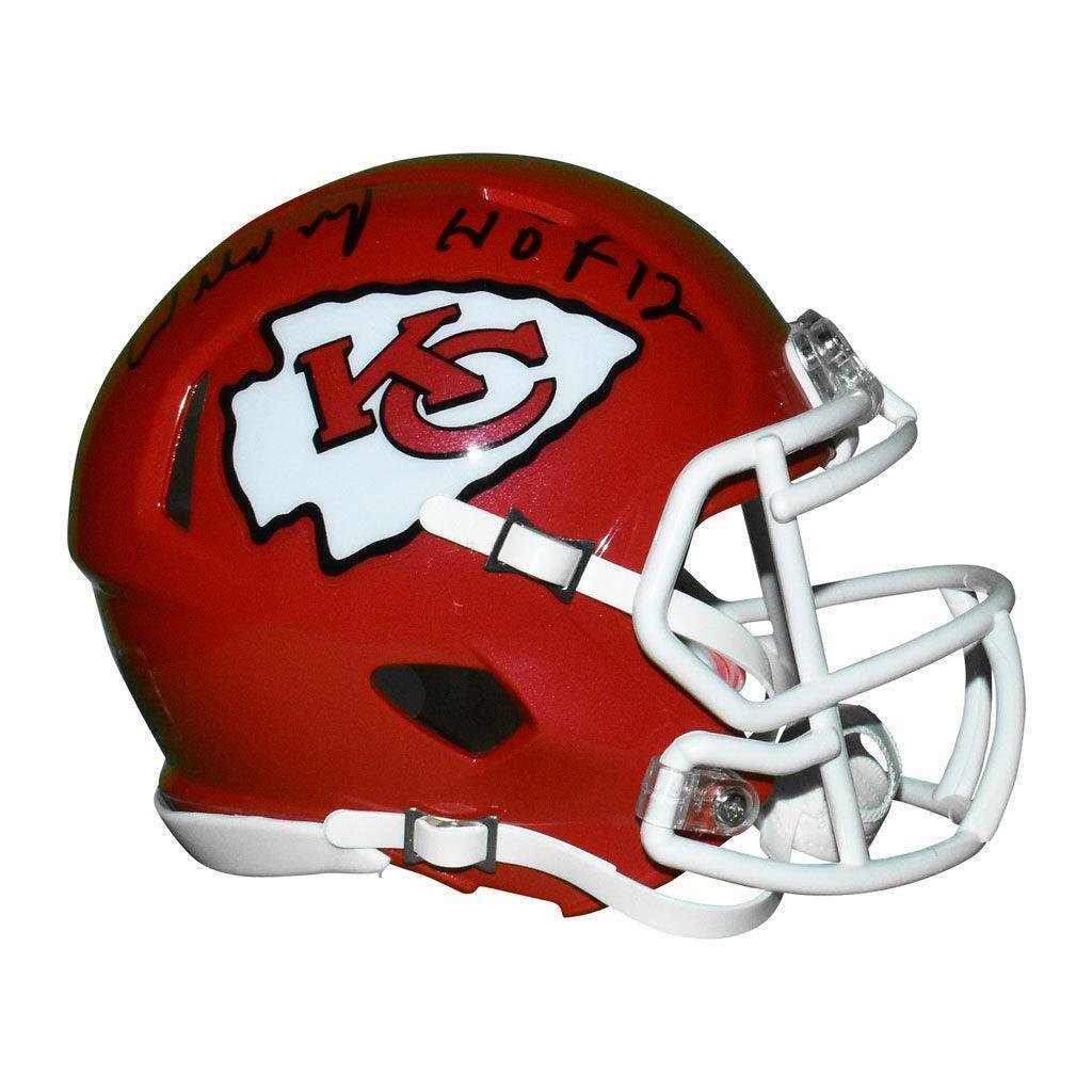 Willie Roaf Signed HOF 12 Inscription Kansas City Chiefs Speed Mini Replica Red Image 1