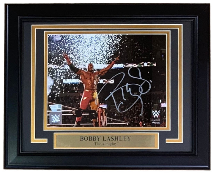 Bobby Lashley Signed Framed 8x10 WWE Photo Fanatics Image 1