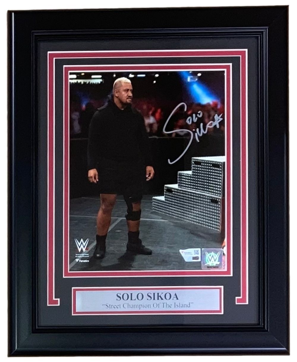 Solo Sikoa Signed Framed 8x10 WWE Debut Photo Fanatics Image 1
