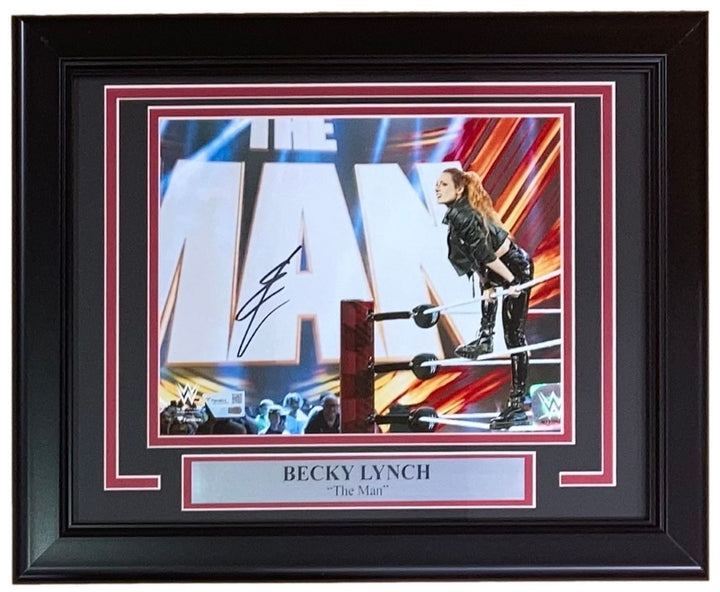 Becky Lynch Signed Framed 8x10 WWE Photo Fanatics Image 1