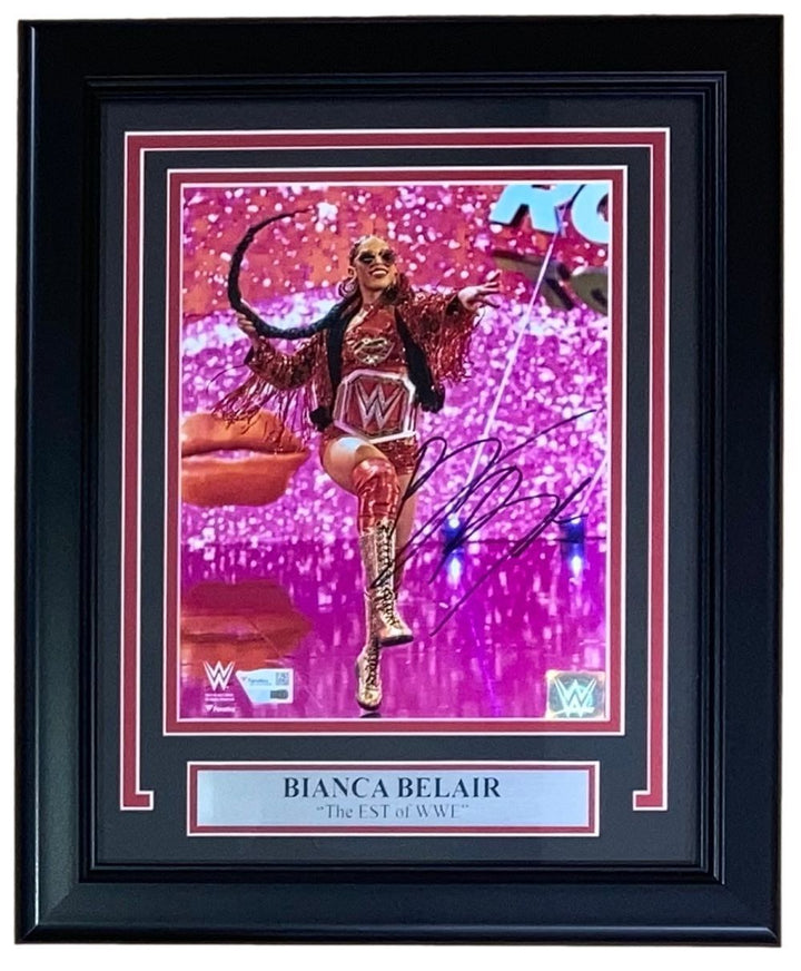 Bianca Belair Signed Framed 8x10 WWE Photo Fanatics Image 1