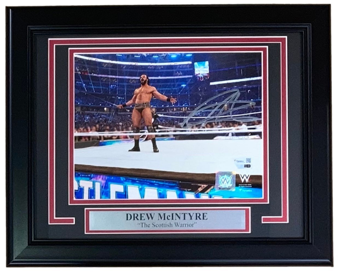 Drew McIntyre Signed Framed 8x10 WWE Photo Fanatics Image 1