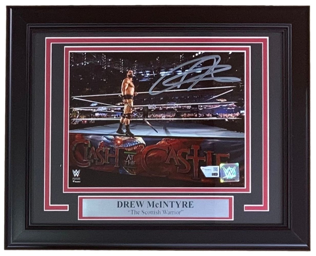 Drew McIntyre Signed Framed 8x10 WWE Entrance Photo Fanatics Image 1