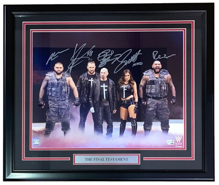 The Final Testament Signed Framed 16x20 WWE Photo Fanatics Image 1