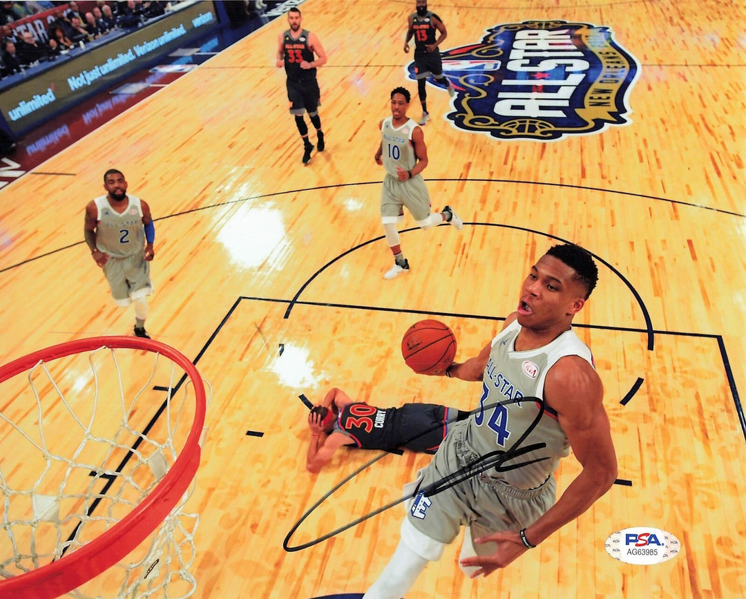 Giannis Antetokounmpo signed 8x10 photo PSA/DNA Milwaukee Bucks Autographed Image 1