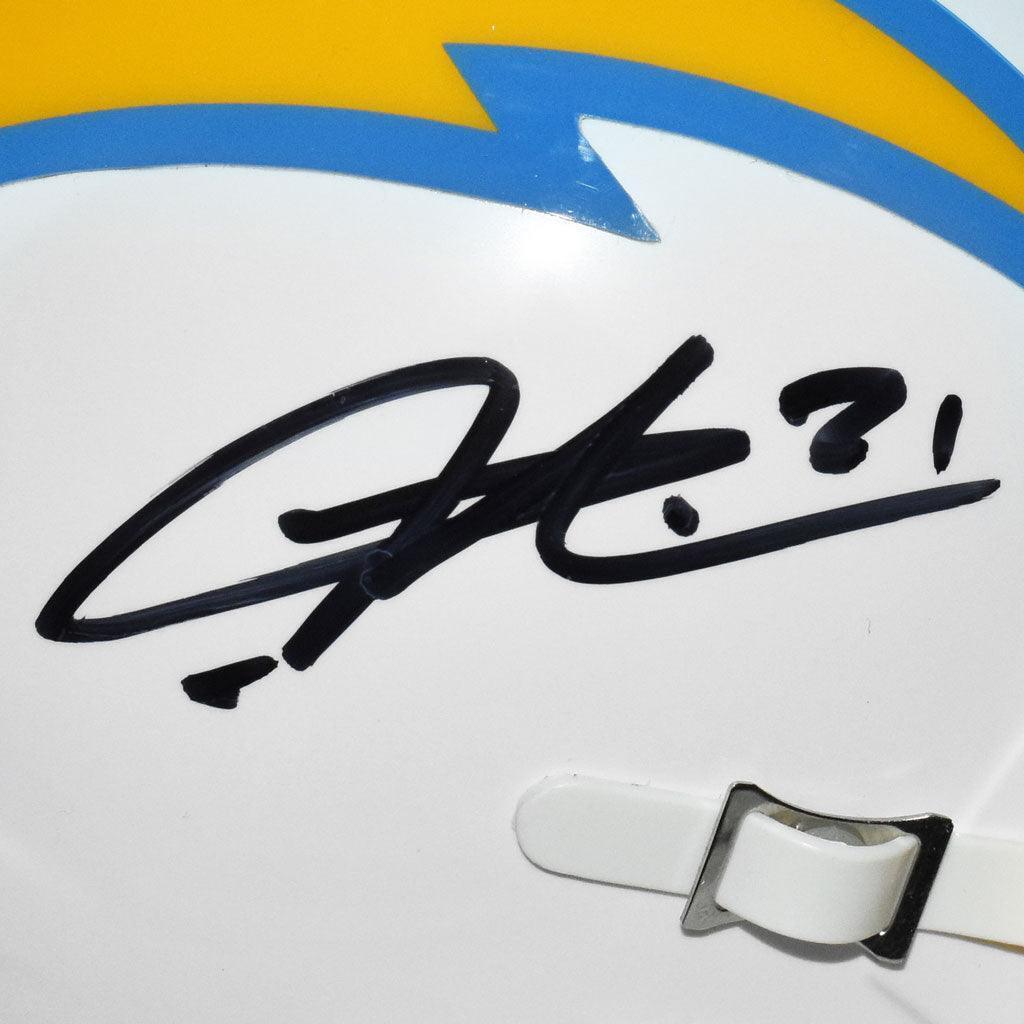 LaDainian Tomlinson Signed San Diego Chargers Speed Mini Replica White Football Image 2