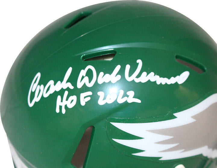 Dick Vermiel Signed Philadelphia Eagles HOF Mini Helmet Beckett 40626 Image 2