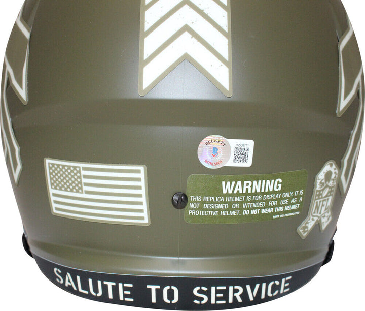 Stefon Diggs Autographed/Signed Buffalo Bills F/S Salute Helmet BAS 40102 Image 4