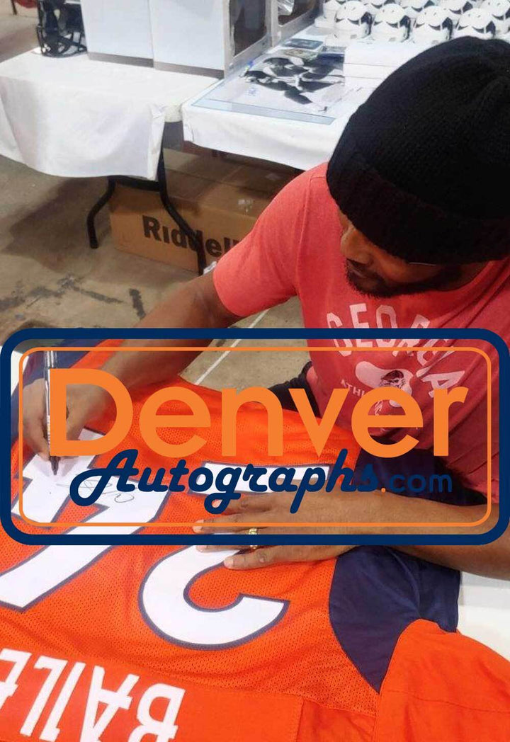 Champ Bailey Autographed/Signed Pro Style Orange XL Jersey Beckett 35660 Image 4