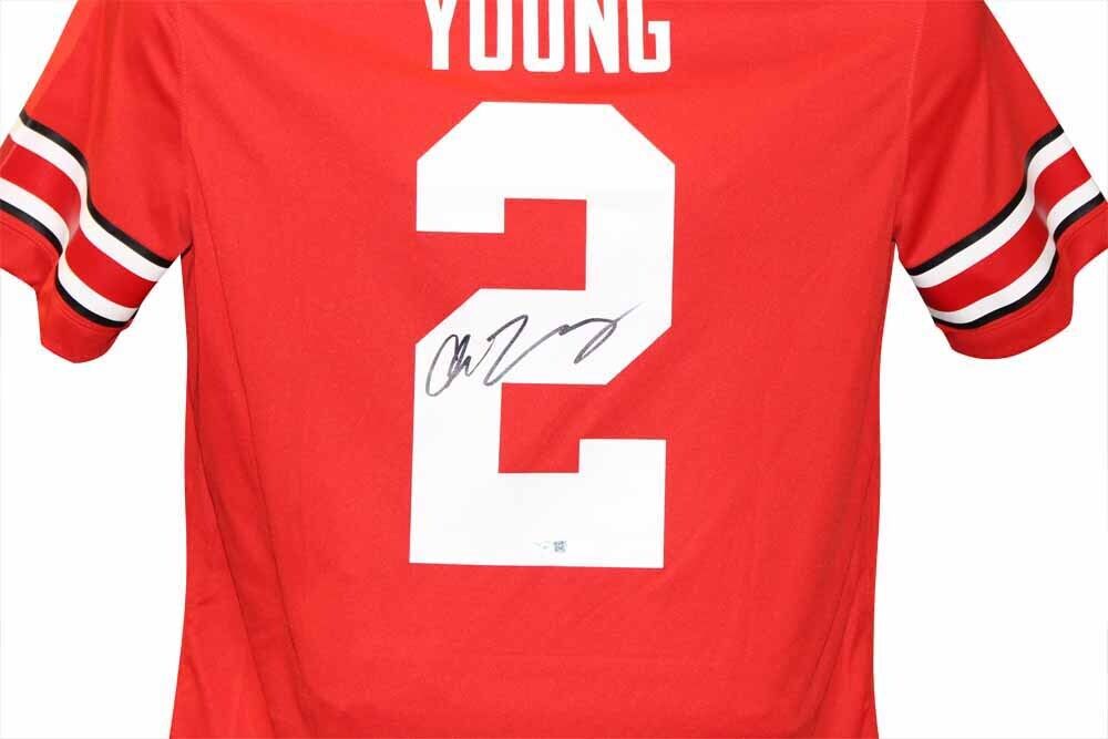 Chase Young Autographed/Signed Ohio State Buckeyes Nike L Jersey FAN 40318 Image 2