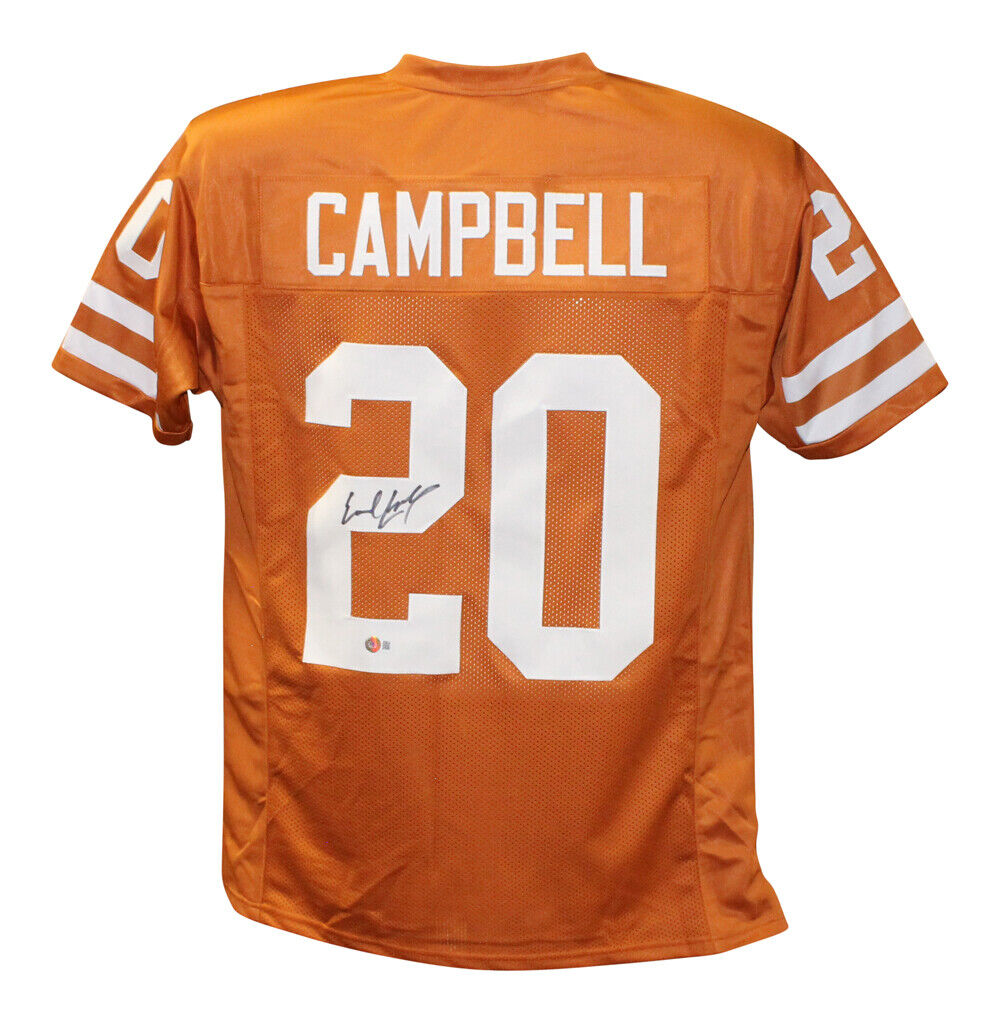 Earl Campbell Autographed/Signed College Style Orange Jersey BAS 40097 Image 1