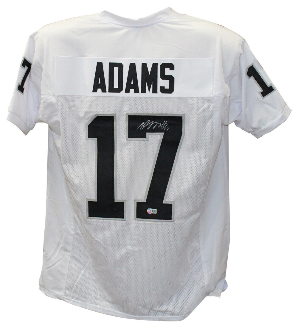 Davante Adams Autographed/Signed Pro Style White XL Jersey Beckett 40316 Image 1
