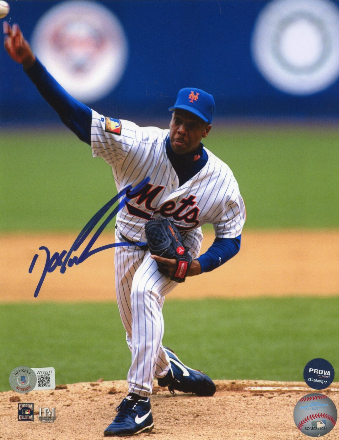 Dwight Gooden Autographed/Signed New York Mets 8x10 Photo Beckett 40654 Image 1
