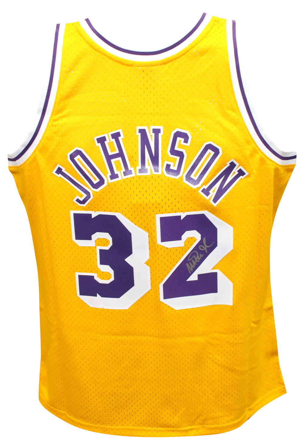 Magic Johnson Signed Swingman Los Angeles Lakers M&N Jersey Beckett 40851 Image 1