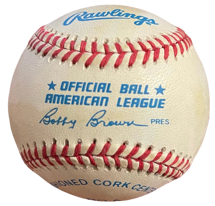 Hal Newhouser Autographed Official American League Baseball Image 2