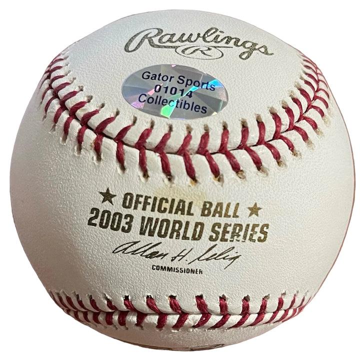 Miguel Cabrera Autographed Official Major League 2003 World Series Baseball Image 2
