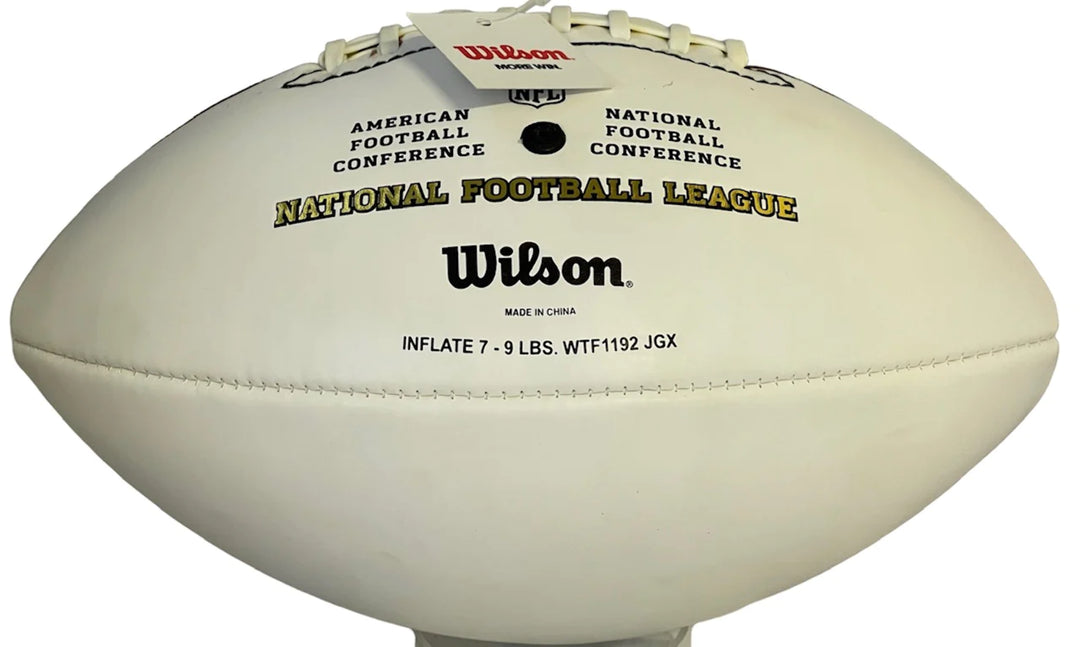 Jason Taylor Autographed Official White Panel Football Image 2
