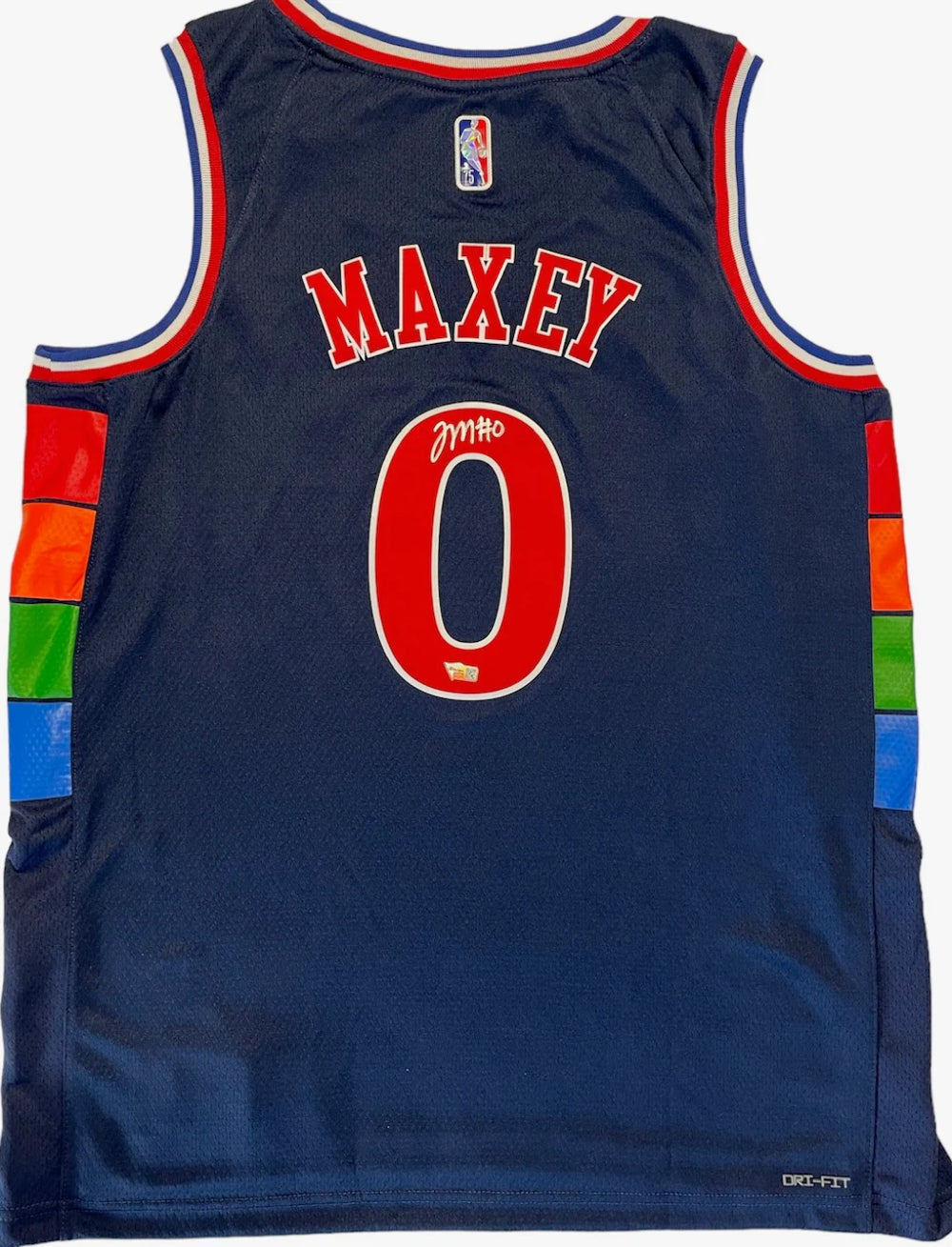 Tyrese Maxey Autographed Philadelphia 76ers Swingman Jersey (Fanatics) Image 1