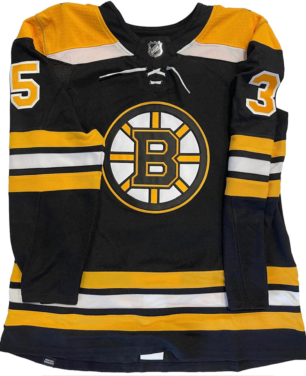 Linus Ullmark Autographed Boston Bruins Jersey (Fanatics) Image 3