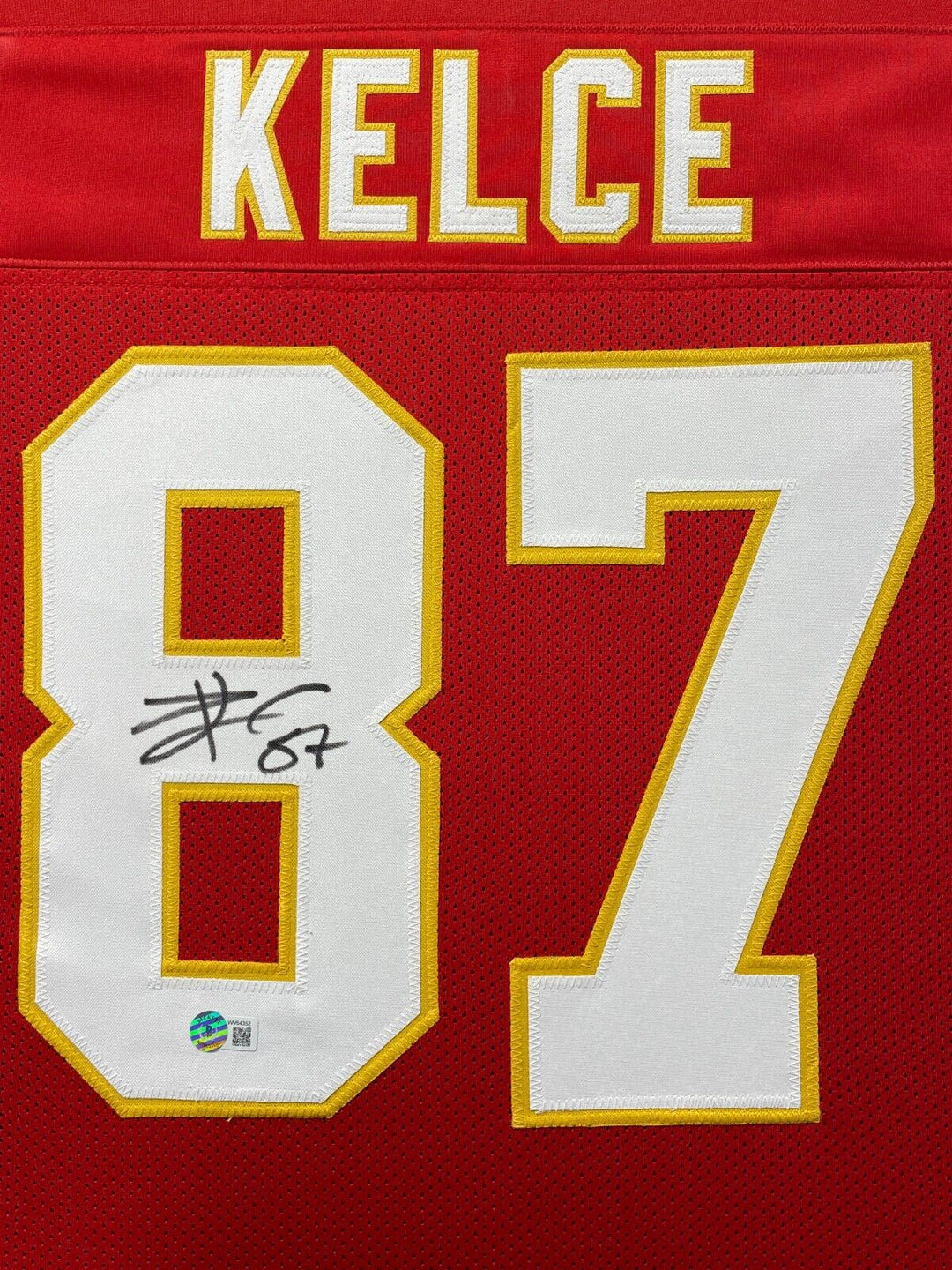 Travis Kelce Autographed Kansas City Chiefs Jersey Framed BAS COA Signed Red Image 2