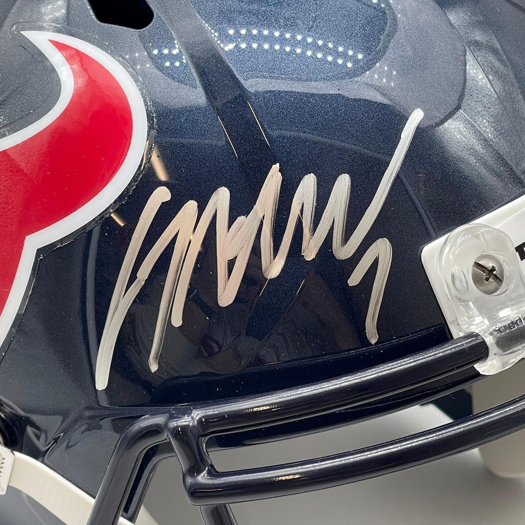CJ Stroud Signed Full Size Speed Replica Helmet PSA/DNA Fanatics Texans Autograp Image 2